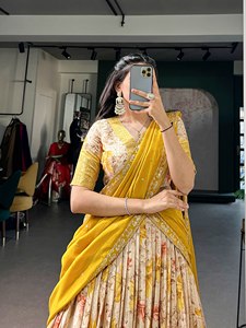Atractivo Lehenga Choli de Diseñador para Fiestas con Hermosa Dupatta, Lehenga Choli de Diseñador para Bodas con un Toque Elegante - Product Image 3