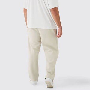 Pantalon chino décontracté en twill de coton pour homme, coupe droite, ample, uni, avec plusieurs poches latérales - Product Image 2
