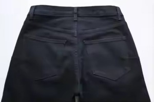 Nouveau jean évasé noir slim fit en denim élastique Y2K Hip Hop vintage tricoté pour homme – En stock - Product Image 2