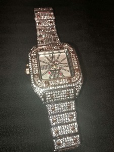 Montre BALAJI JEWELS de luxe unisexe, boîtier carré en alliage de 41 mm, mouvement à quartz ETA, date automatique, résistance à l'eau 10 bars, verre saphir - Product Image 2