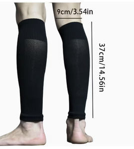 Manchons de compression antidérapants bleus en mélange de spandex respirant, à enfiler, unisexe, pour le soutien des jambes en cas d'enflure, toutes saisons - Product Image 2