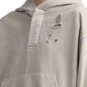 Sweat-shirts d'hiver uniques en coton 100% de qualité supérieure, taille personnalisée, effet vieilli, tissu polaire, vente en gros, style streetwear - Product Image 6