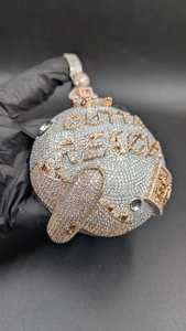 Colgante de Moissanita Personalizado con Nombre Estilo Hip Hop, Plata 925, Joyería Fina Unisex, Colgantes y Dijes - Product Image 4