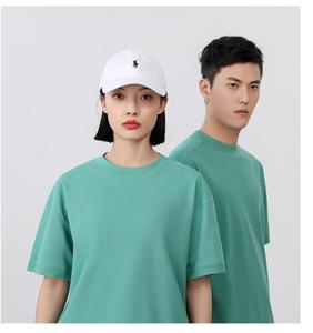 T-shirt tricoté violet oversize à manches courtes pour homme, col rond, couleur unie, coupe classique - Product Image 3
