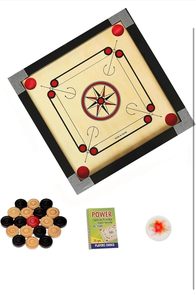 Juego de Carrom con Palo de Impacto, Monedas y Polvo de Pulido, Tamaño Completo, 26 Pulgadas, el Mejor Juego de Madera para Interiores para Todas las Edades - Product Image 2