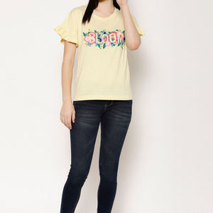 เสื้อยืดผู้หญิงลายปักทันสมัย ระบายอากาศได้ดี ดีไซน์จากโรงงานปากีสถาน ปี 2026 ลายพิมพ์ฤดูร้อน ขายออนไลน์ - Product Image 6