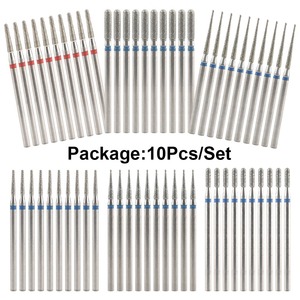 BAFA SURGICAL INSTRUMENTS Juego de 10 fresas de diamante para uñas, brocas ergonómicas manuales para manicura, accesorio para limpieza de cutículas - Product Image 6