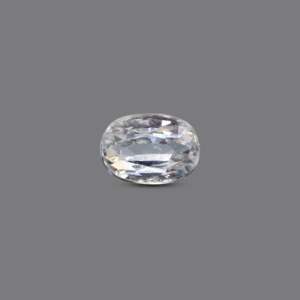 Natural Oval Brilliant Cut White Zircon 4.4 Carat Loose Gemstone for Fine Jewelry - Product Image 1