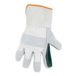Guantes de trabajo de seguridad para protección de manos en oferta, guantes de trabajo resistentes a impactos de cuero vacuno de alta calidad para uso general. - Product Image 3