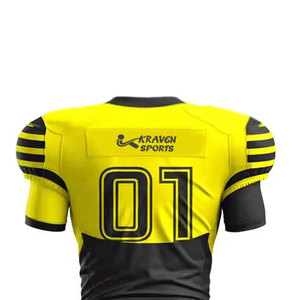 Maillot de football américain personnalisé, uniforme d'équipe, respirant, séchage rapide, en polyester, vêtements de sport, fournisseur OEM en gros, vente chaude - Product Image 2