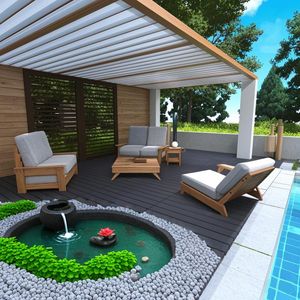 Dalles de terrasse emboîtables 2FT à installation rapide et facile pour patio, porche, piscine – Module DIY rapide pour cours et jardins - Product Image 4