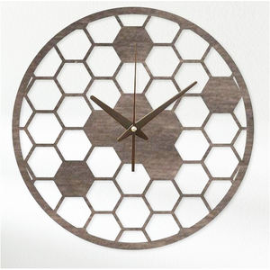 Horloges murales pour salon, meilleure décoration intérieure, horloge murale design pour salon, maison et bureau, avec combinaison métal et bois - Product Image 4