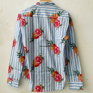 Camisa Casual con Estampado Floral para Mujer, Hecha a Mano con Técnica de Bloqueo, 100% Algodón, Cuello con Botones, Transpirable, para Verano, Rosa y Blanco, para Actividades al Aire Libre - Product Image 5
