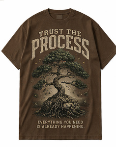T-shirt surdimensionné vintage délavé personnalisé pour homme, 100 % coton épais, imprimé graphique arbre, style streetwear, vente en gros - Product Image 1