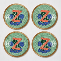 Ensemble de sous-verres perlés faits main en forme de rose, tapis de table élégants en perles de verre florales roses, dessous de verre pour tasses à thé, vente en gros, idéal pour offrir