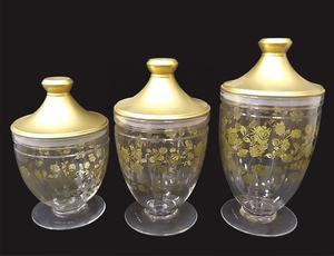 กล่องเก็บของอะคริลิกสีทองสไตล์วินเทจที่เป็นมิตรต่อสิ่งแวดล้อมพร้อมฝาปิดแบบสุญญากาศความจุ1-2L - Product Image 6