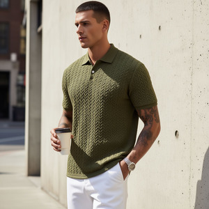 Camiseta de Verano 2025 para Hombre, Estilo Informal, Holgada, Tejida, con Estampado, de Secado Rápido y Personalizable - Product Image 1