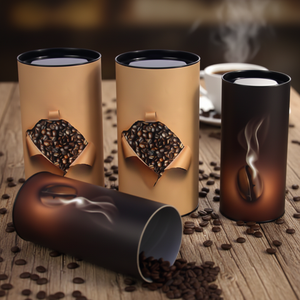 กระป๋องกระดาษสุญญากาศพร้อมฝาโลหะ บรรจุภัณฑ์ทรงกระบอกคราฟท์แบบกำหนดเองสำหรับชา กาแฟ เครื่องเทศ ผู้ผลิต OEM - Product Image 4