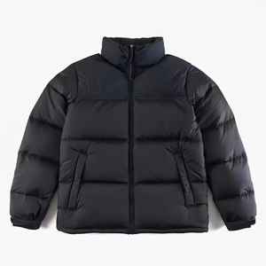 Chaqueta Acolchada para Hombre con Bloques de Color, Cuello Alto, Cortavientos, Gruesa, de Poliéster, Abrigo Casual de Invierno con Cierre de Cremallera - Product Image 4
