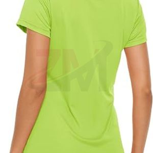 Camisetas Lisas de Cuello Redondo para Mujer, Manga Corta, 100% Algodón, Secado Rápido, Tallas Grandes, Venta Caliente - Product Image 2