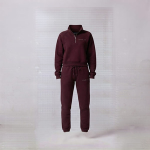 Conjunto Deportivo de 2 Piezas para Mujer, con Capucha, de Forro Polar, Manga Corta, Estilo Versátil, Largo hasta la Rodilla, 100% Algodón, 320g - Product Image 6