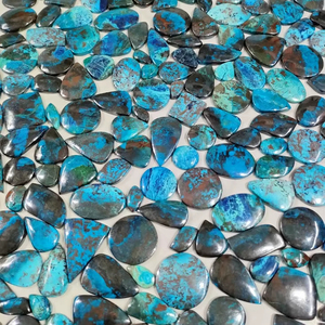 Livraison gratuite, Unique Cabochon de pierres précieuses Azurite et Chrysocolla, 1 pièce, ample, pour anneau, vente en gros - Product Image 1