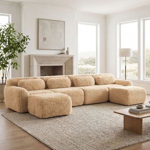 Divano Ergonomico a U con Design Antiscivolo, Base in Spugna ad Alta Densità 32D, Combinazione Libera, Nessun Montaggio Richiesto - Product Image 3