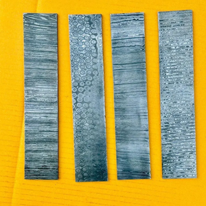 Barres d'acier Damas de qualité industrielle faites à la main LEGACY BLADES, motif billet, soudées, pour la fabrication de couteaux, fabricant OEM - Product Image 1
