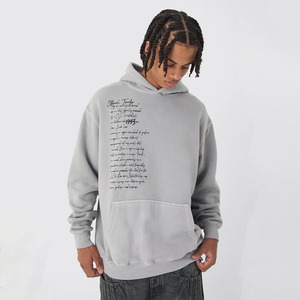 Wholesale Stylish Heavy Drop Shoulder Winter Sports Hoodie Oversized Thermal Breathable French Fleece Custom Logo Embossed - Product Image 2
