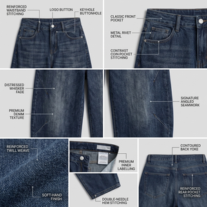 Jean Sport en Denim Épais Lavé à Cordon de Serrage pour Femme, 100% Coton 220g, Séchage Rapide, Respirant, Taille Mi-Haute, Qualité Supérieure - Product Image 5