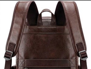 Factory Price OEM Customized Men's <b>Leather</b> <b>Laptop</b> Bag Premium Business <b>Backpack</b> Casual School Daypack - Product Image 4