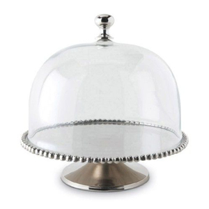 Supports à gâteaux en métal au design contemporain avec couvercle en verre, présentoir à desserts rond de haute qualité, accessoires pour gâteaux d'anniversaire à domicile - Product Image 4