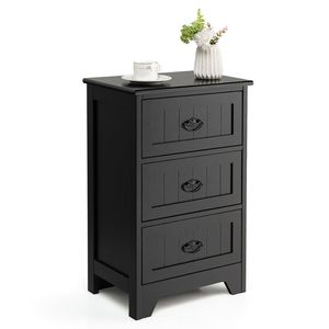 3-Drawer Wood <b>Side</b> End Storage Nightstand - Product Image 5