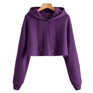 High Quality Casual Wear Women Crop Top Hoodies In Reasonable Price High Quality Best Selling Women Crop Top Hoodies - Product Image 1