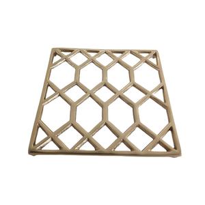 Table Accessories Aluminum Square Trivet Brass EPL Gold Colour American Style <b>Mats</b> & <b>Pads</b> and Coaster in Bulk - Product Image 1