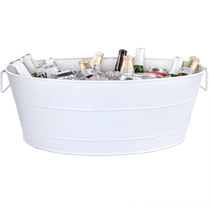 Grand Beautiful Hammered Silver Beverage Basin Classic Design 5L Capacity Portable Durable Rests Elegant Black Metal Stand - Product Image 6