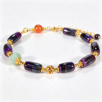 Bracelet en pierre naturelle personnalisé, bracelets en cristal spirituel, pierres naturelles de guérison, bracelet bohème en pierres précieuses naturelles, bracelet chakra