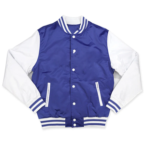 Blouson universitaire Georgia State University bleu roi et blanc, deux tons, léger, fermeture éclair sur le devant, style universitaire, printemps - Product Image 1