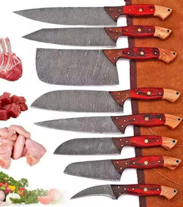 Ensemble de couteaux de chef en acier Damas sur mesure, manche en bois de rose pleine longueur, couteau de cuisine professionnel, fournisseur de marque privée - Product Image 4