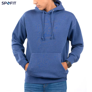 Sweat à capuche personnalisé pour homme, 100% coton molletonné, coupe ample, manches longues, poche kangourou, logo personnalisé - Product Image 1