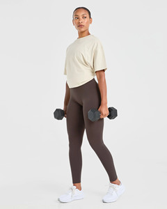Leggings de Yoga Casuales de Alta Calidad para Mujer, 100% Algodón, Antibacterianos, Transpirables, Cintura Alta, Sin Costuras, Estampado Personalizado - Product Image 5