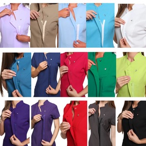 Tunique de salon à faible MOQ, tenue de travail pour la santé, uniforme de salon de manucure, uniforme d'esthéticienne, uniforme de coiffure, uniforme de masseur, uniforme de spa, hauts professionnels - Product Image 3