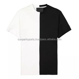 Fabricant pakistanais de vêtements sur mesure pour hommes, vêtements à deux tons, moitié noir, moitié blanc, polyester/coton respirant, écologique, T - Product Image 1