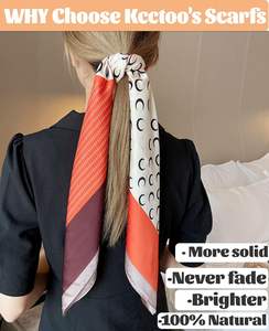 Pañuelos grandes de seda personalizados de alta calidad para eventos, primavera, verano, otoño, pañuelo de seda, poliéster y satén para mujer - Product Image 2