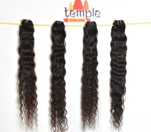 ผมแท้แบบอินเดียชนิด Double Weft  จัดเรียงเกล็ดผมอย่างดี  ลอนลึก สีธรรมชาติ  ไม่ผ่านการแปรรูป  แบบติดคลิปและแบบเย็บต่อ - Product Image 6