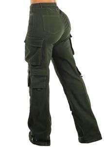 กางเกงคาร์โก้ของผู้หญิงกางเกงลำลองมีกระเป๋าหลายกระเป๋าผู้ผลิตจากบังคลาเทศบริการ OEM - Product Image 4