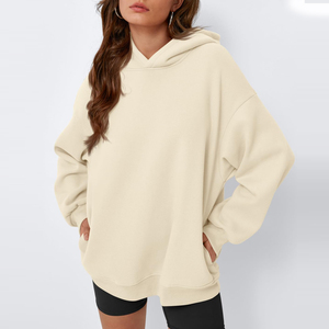 Sudaderas con Capucha Extra Grandes de Felpa Lisa Hechas a Medida de Alta Calidad para Mujer, Sudaderas con Capucha Extra Grandes Transpirables de Estilo Urbano - Product Image 5