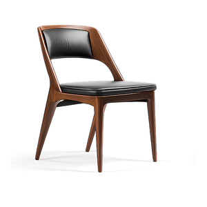 Chaise de salle à manger moderne en bois massif durable avec siège rembourré en tissu pour usage en café, restaurant, hôtel de luxe - Product Image 2