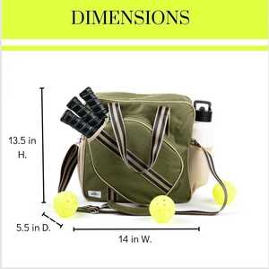 Sac de sport vert armée grande capacité avec logo personnalisé – Idéal pour raquettes, adapté aux activités de plein air et aux voyages - Product Image 3