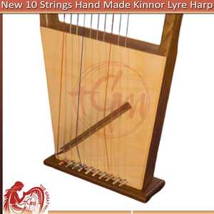 Arpa Lírica de 10 Cuerdas Hecha a Mano en Madera de Palisandro, Instrumento Musical King David (Estuche, Llave, Cuerdas Adicionales) - Product Image 5